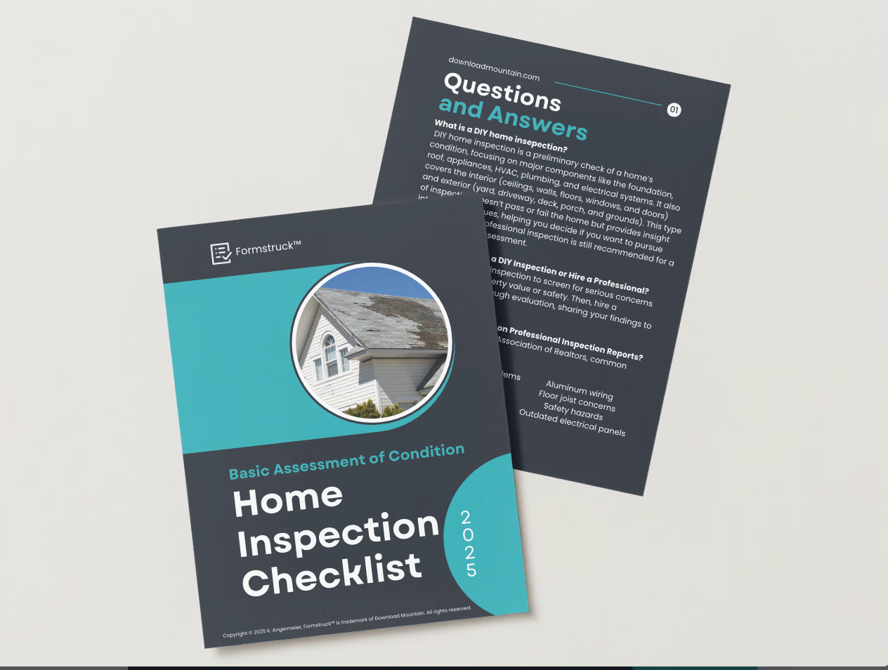 Home Inspection Checklist PDF Download (contains 2 PDFs)